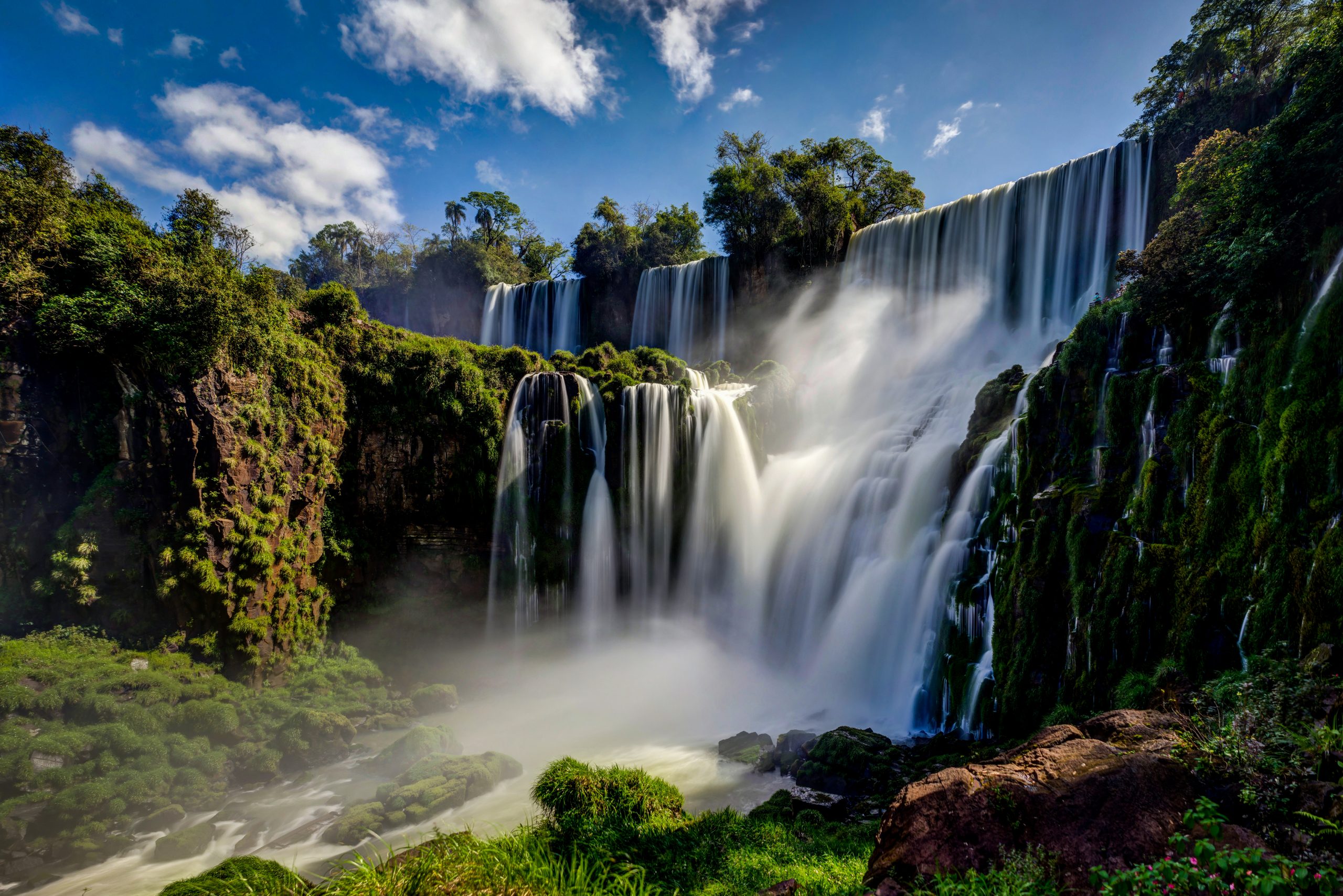 Photo taken in Foz de Iguazu, Argentina, August 2017: Iguazu Waterfalls Jungle Argentina Brazil